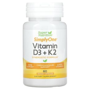 Thực phẩm chức năng Super Nutrition Vitamin D3 + K2 60 Veggie Capsules 898220021239