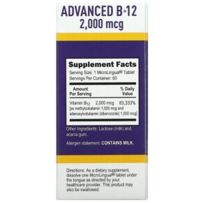 Superior Source Advanced B-12 2.000 mcg 60 MicroLingual Instant Dissolve Tablets 3 Thực phẩm bổ sung Superior Source Advanced B-12 2.000 mcg 60 MicroLingual Instant Dissolve Tablets 076635920303
