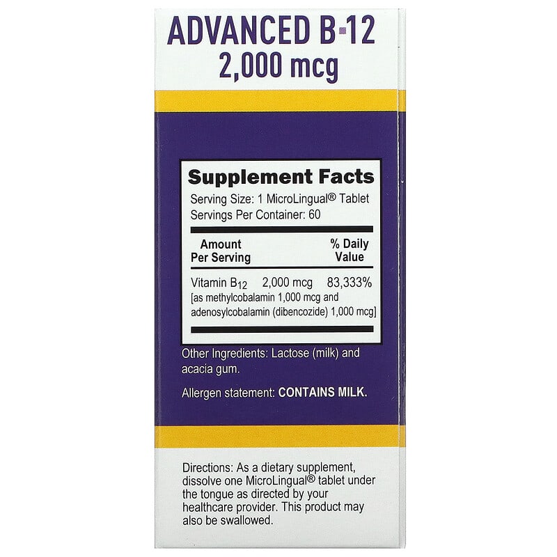 Superior Source Advanced B-12 2.000 mcg 60 MicroLingual Instant Dissolve Tablets 2 Thực phẩm bổ sung Superior Source Advanced B-12 2.000 mcg 60 MicroLingual Instant Dissolve Tablets 076635920303