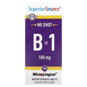Thực phẩm chức năng Superior Source B-1 100 mg 100 Instant Dissolve Tablets 076635905102