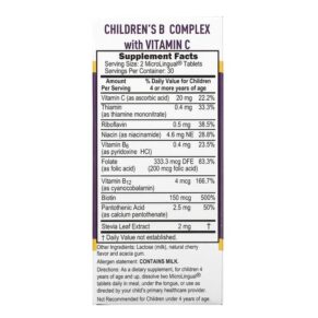 Thực phẩm bổ sung Superior Source Children's B Complex with Vitamin C 60 MicroLingual Instant Dissolve Tablets 076635900800