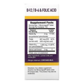 Thực phẩm bổ sung Superior Source Cyanocobalamin B-12 1.000 mcg 100 MicroLingual Instant Dissolve Tablets 076635901319