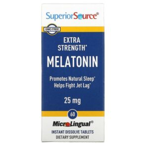 Thực phẩm chức năng Superior Source Extra Strength Melatonin 25 mg 60 MicroLingual Instant Dissolve Tablets 076635921003