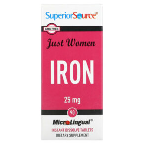 Thực phẩm chức năng Superior Source Just Women Iron 25 mg 90 MicroLingual Instant Dissolve Tablets 076635920808