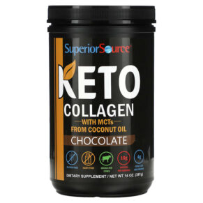 Thực phẩm chức năng Superior Source Keto Collagen Powder with MCTs Chocolate 14 oz (397 g) 076635400508