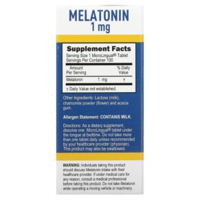 Thực phẩm bổ sung Superior Source Melatonin 1 mg 100 MicroLingual Instant Dissolve Tablets 076635907304