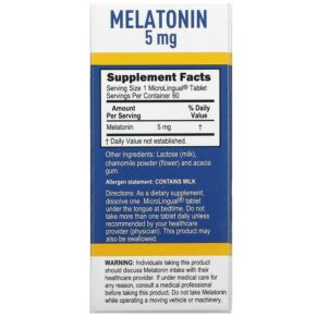 Thực phẩm bổ sung Superior Source Melatonin 5 mg 60 MicroLingual Instant Dissolve Tablets 076635907403
