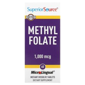 Thực phẩm chức năng Superior Source Methyl Folate 1.000 mcg 60 Instant Dissolve Tablets 076635902507