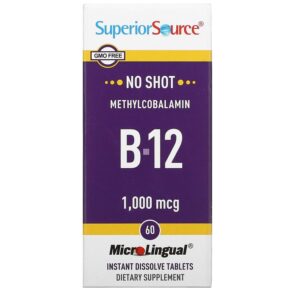 Thực phẩm chức năng Superior Source Methylcobalamin B-12 1.000 mcg 60 MicroLingual Instant Dissolve Tablets 076635906703