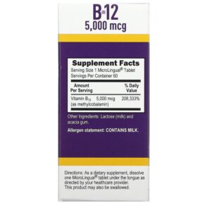 Superior Source Methylcobalamin B-12 5.000 mcg 60 MicroLingual Instant Dissolve Tablets 3 Thực phẩm bổ sung Superior Source Methylcobalamin B-12 5.000 mcg 60 MicroLingual Instant Dissolve Tablets 076635907502