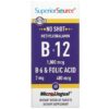 Thực phẩm chức năng Superior Source Methylcobalamin B-12 B-6 & Folic Acid 1.000 mcg 60 MicroLingual Instant Dissolve Tablets 076635906901