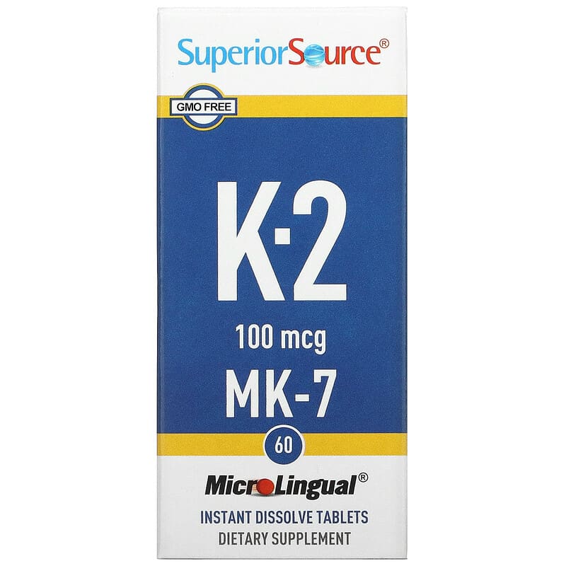 Superior Source Vitamin K-2 100 mcg 60 Microlingual Instant Dissolve Tablets 8 Thực phẩm chức năng Superior Source Vitamin K-2 100 mcg 60 Microlingual Instant Dissolve Tablets 076635904303