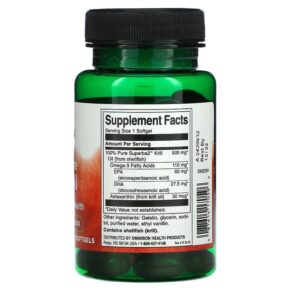 Thực phẩm bổ sung Swanson 100% Pure Krill Oil 60 Softgels 087614170596