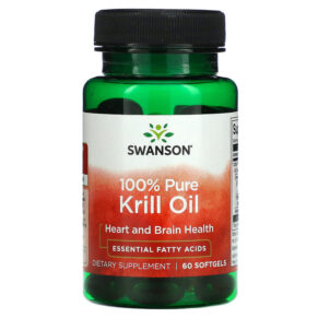 Thực phẩm chức năng Swanson 100% Pure Krill Oil 60 Softgels 087614170596