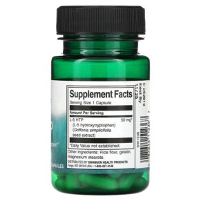 Thực phẩm bổ sung Swanson 5-HTP 50 mg 60 Capsules 087614112367