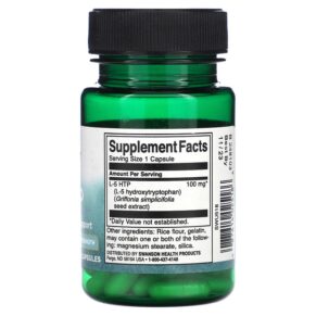 Thực phẩm bổ sung Swanson 5-HTP Extra Strength 100 mg 60 Capsules 087614025186