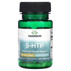 Thực phẩm chức năng Swanson 5-HTP Extra Strength 100 mg 60 Capsules 087614025186