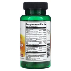 Thực phẩm bổ sung Swanson Activated B-Complex High Potency and Bioavailability 60 Veggie Capsules 087614210704