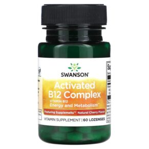 Thực phẩm chức năng Swanson Activated B12 Complex Natural Cherry 60 Lozenges 087614029078