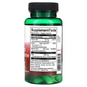 Thực phẩm bổ sung Swanson Activated Homocysteine 60 Veggie Capsules 087614027135