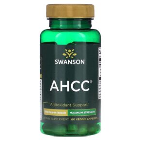 Thực phẩm chức năng Swanson AHCC Maximum Strength 500 mg 60 Veggie Capsules 087614210452