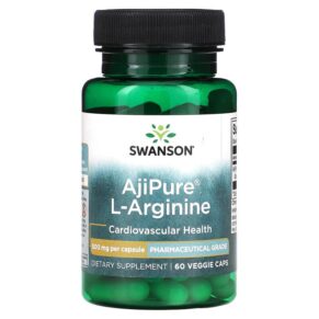 Thực phẩm chức năng Swanson AjiPure L-Arginine 500 mg 60 Veggie Caps 087614024547