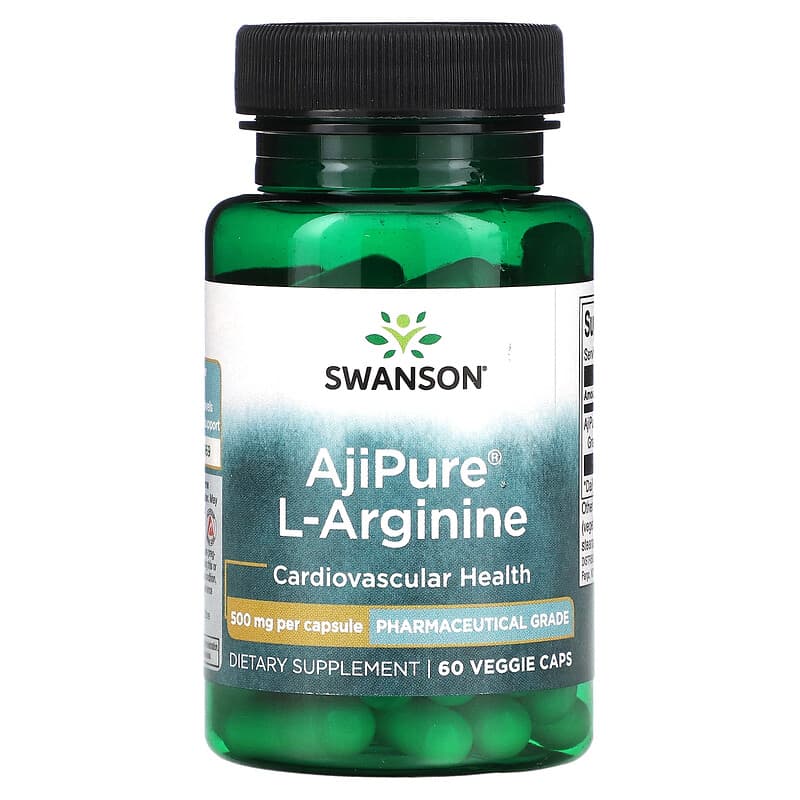 Swanson AjiPure L-Arginine 500 mg 60 Veggie Caps 8 Thực phẩm chức năng Swanson AjiPure L-Arginine 500 mg 60 Veggie Caps 087614024547