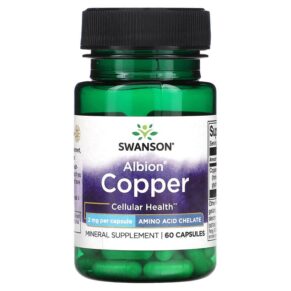 Thực phẩm chức năng Swanson Albion Copper 2 mg 60 Capsules 087614024684