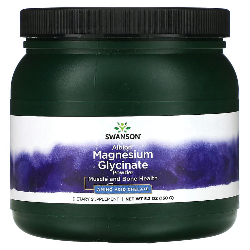 Swanson Albion Magnesium Glycinate Powder 5.3 oz (150 g) 8 Thực phẩm chức năng Swanson Albion Magnesium Glycinate Powder 5.3 oz (150 g) 087614028606