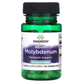 Thực phẩm chức năng Swanson Albion Molybdenum 400 mcg 60 Veggie Caps 087614028385