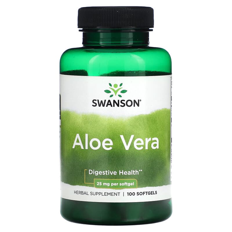 Swanson Aloe Vera 25 mg 100 Softgels 8 Thực phẩm chức năng Swanson Aloe Vera 25 mg 100 Softgels 087614141619