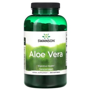 Thực phẩm chức năng Swanson Aloe Vera 25 mg 300 Softgels 087614141626