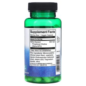 Thực phẩm bổ sung Swanson Alpha GPC 300 mg 60 Veggie Capsules 087614210353