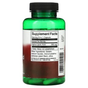 Thực phẩm bổ sung Swanson Alpha Lipoic Acid 300 mg 120 Capsules 087614021904