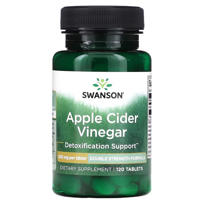 Swanson Apple Cider Vinegar 200 mg 120 Tablets 8 Thực phẩm chức năng Swanson Apple Cider Vinegar 200 mg 120 Tablets 087614040363