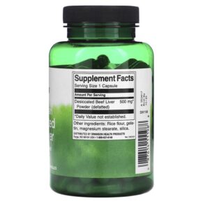 Thực phẩm bổ sung Swanson Argentinian Desiccated Beef Liver 500 mg 120 Capsules 087614111988