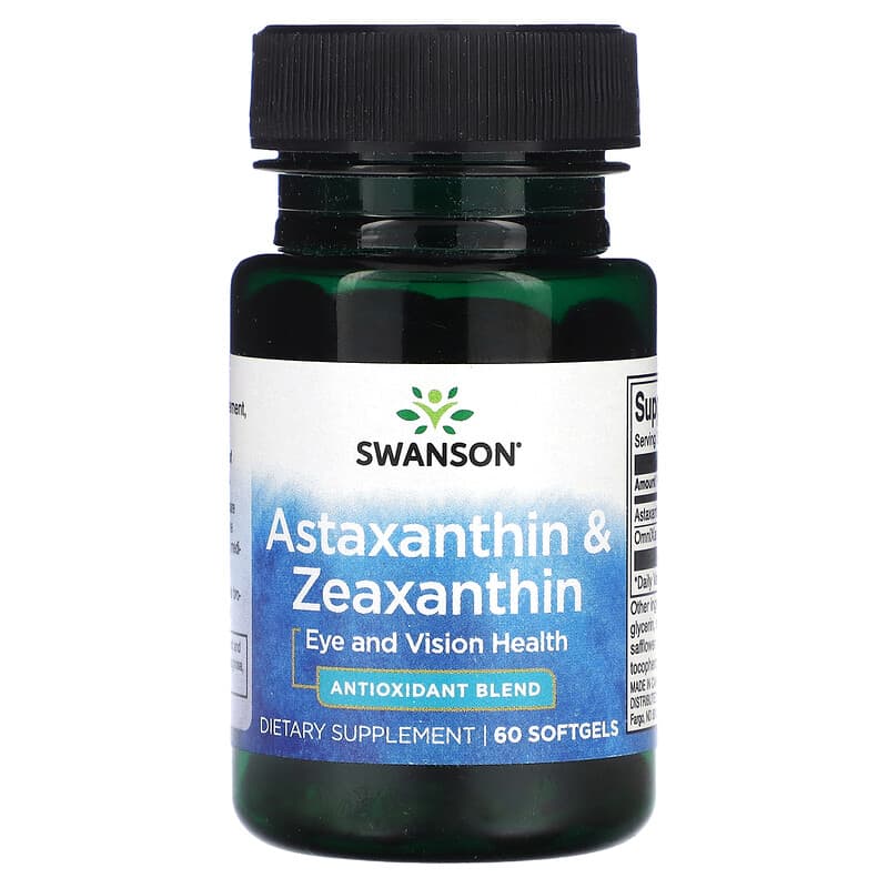 Swanson Astaxanthin & Zeaxanthin 60 Softgels 8 Thực phẩm chức năng Swanson Astaxanthin & Zeaxanthin 60 Softgels 087614029252