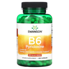 Thực phẩm chức năng Swanson B6 Pyridoxine 100 mg 250 Capsules 087614010229