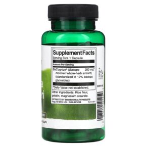 Thực phẩm bổ sung Swanson Bacopa Monnieri 250 mg 90 Capsules 087614141459