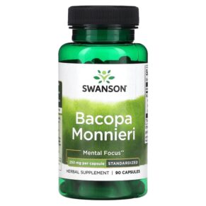 Thực phẩm chức năng Swanson Bacopa Monnieri 250 mg 90 Capsules 087614141459