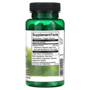 Thực phẩm bổ sung Swanson Bamboo Extract 60 Veggie Capsules 087614141909