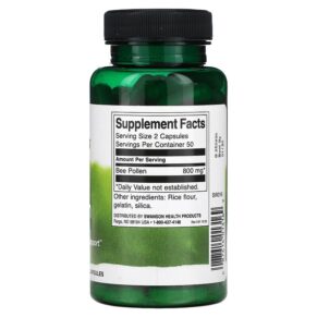 Thực phẩm bổ sung Swanson Bee Pollen 400 mg 100 Capsules 087614013169