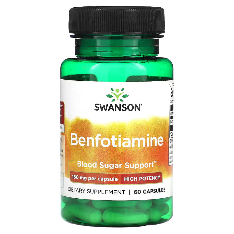 Swanson Benfotiamine High Potency 160 mg 60 Capsules 8 Thực phẩm chức năng Swanson Benfotiamine High Potency 160 mg 60 Capsules 087614029764
