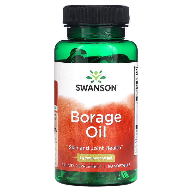 Swanson Borage Oil 1 g 60 Softgels 8 Thực phẩm chức năng Swanson Borage Oil 1 g 60 Softgels 087614170114