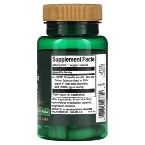 Thực phẩm bổ sung Swanson Boswellia Serrata Extract 125 mg 60 Veggie Caps 087614027708