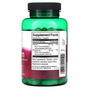 Thực phẩm bổ sung Swanson Calcium 120 Capsules 087614111599