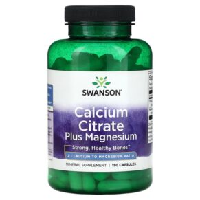 Thực phẩm chức năng Swanson Calcium Citrate Plus Magnesium 150 Capsules 087614011806