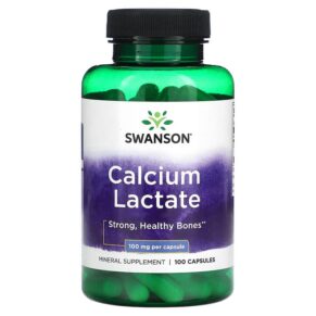 Thực phẩm chức năng Swanson Calcium Lactate 100 mg 100 Capsules 087614113319