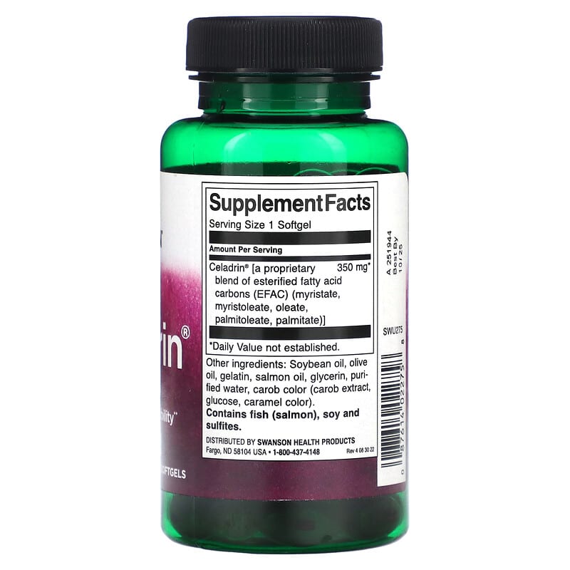 Swanson Celadrin 350 mg 90 Softgels 2 Thực phẩm bổ sung Swanson Celadrin 350 mg 90 Softgels 087614022758