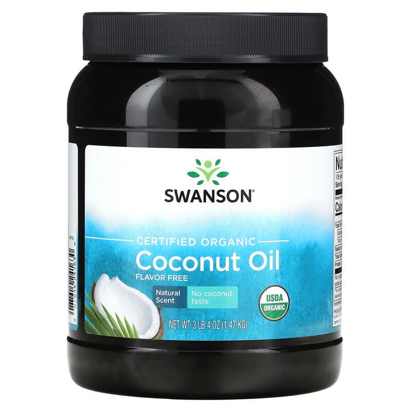 Swanson Certified Organic Coconut Oil Flavor Free 3 lbs 4 oz (1.47 kg) 8 Thực phẩm chức năng Swanson Certified Organic Coconut Oil Flavor Free 3 lbs 4 oz (1.47 kg) 087614241630